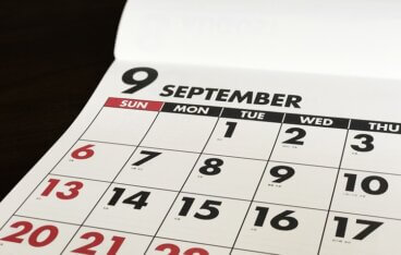 9月のカレンダー
