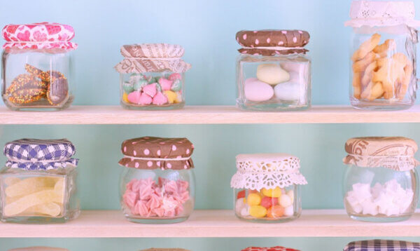 かわいい　ビン　お菓子