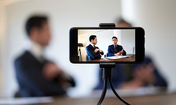 動画撮影　スマホ　対談